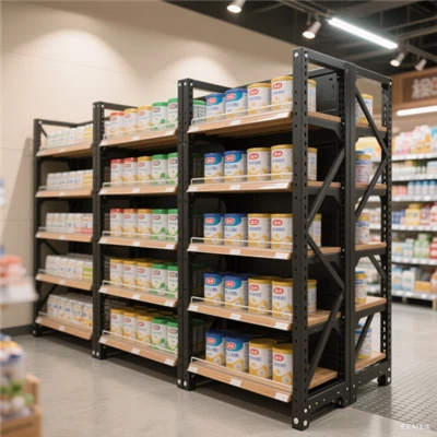 분유는 랙을 전시 할 수 있습니다